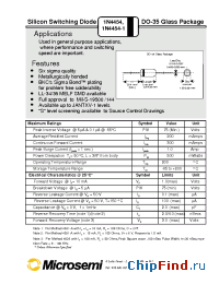 Datasheet 1N4454-1 manufacturer Microsemi